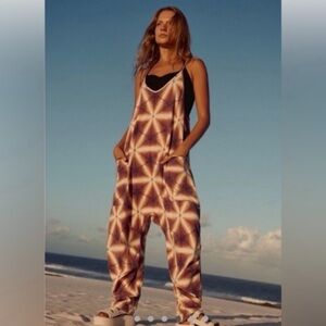 FREE PEOPLE Movement Printed Hot Shot Onesie in Desert Daze